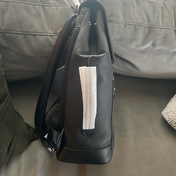 Michael Kors black leather backpack. - Picture 5 of 5